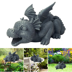 Cute Dinosaur Resin Fountain Ornament for Home Garden Decor